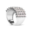14k White Gold 4.0 Cttw Diamond 5 Row Ring Band (I-J Color, I1-I2 Clarity) - Ring Size 7 - Rings - Custom Crafting Alliance, LLC