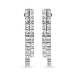 14K White Gold 4.0 Cttw Diamond Asymmetrical Inside Out Double-Hoop Earrings (I-J Color, I1-I2 Clarity) - Earrings - Custom Crafting Alliance, LLC
