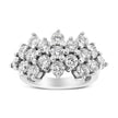 14K White Gold 4.0 Cttw Diamond Multi Row Scatter Band Ring (I-J Color, I1-I2 Clarity) - Size 7 - Rings - Custom Crafting Alliance, LLC