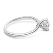 14K White Gold 4/5 Cttw Round Lab Grown Diamond Bypass Solitaire Engagement Ring (F-G Color, VS1-VS2 Clarity) - Ring Size 5 - Rings - Custom Crafting Alliance, LLC