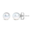 14k White Gold 5-5.5MM Cultured Freshwater Pearl Solitaire Stud Earrings - Earrings - Custom Crafting Alliance, LLC