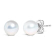 14k White Gold 5-5.5MM Cultured Freshwater Pearl Solitaire Stud Earrings - Earrings - Custom Crafting Alliance, LLC