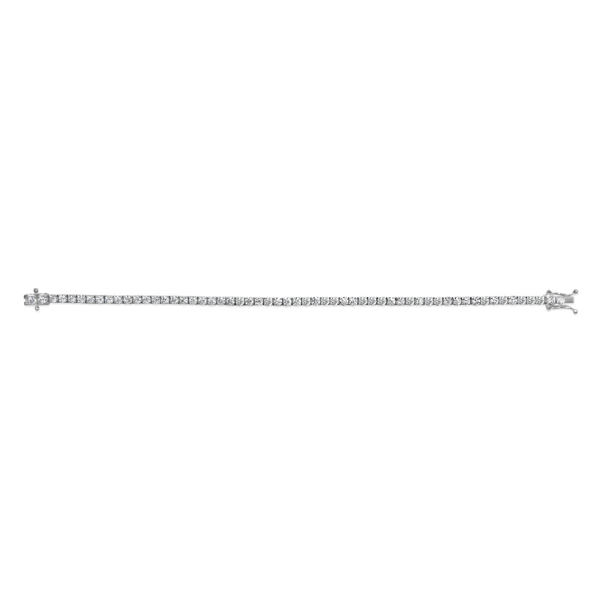 14K White Gold 5.0 Cttw Lab Grown Diamond Tennis Bracelet (F-G Color, VS1-VS2 Clarity) - 7.25