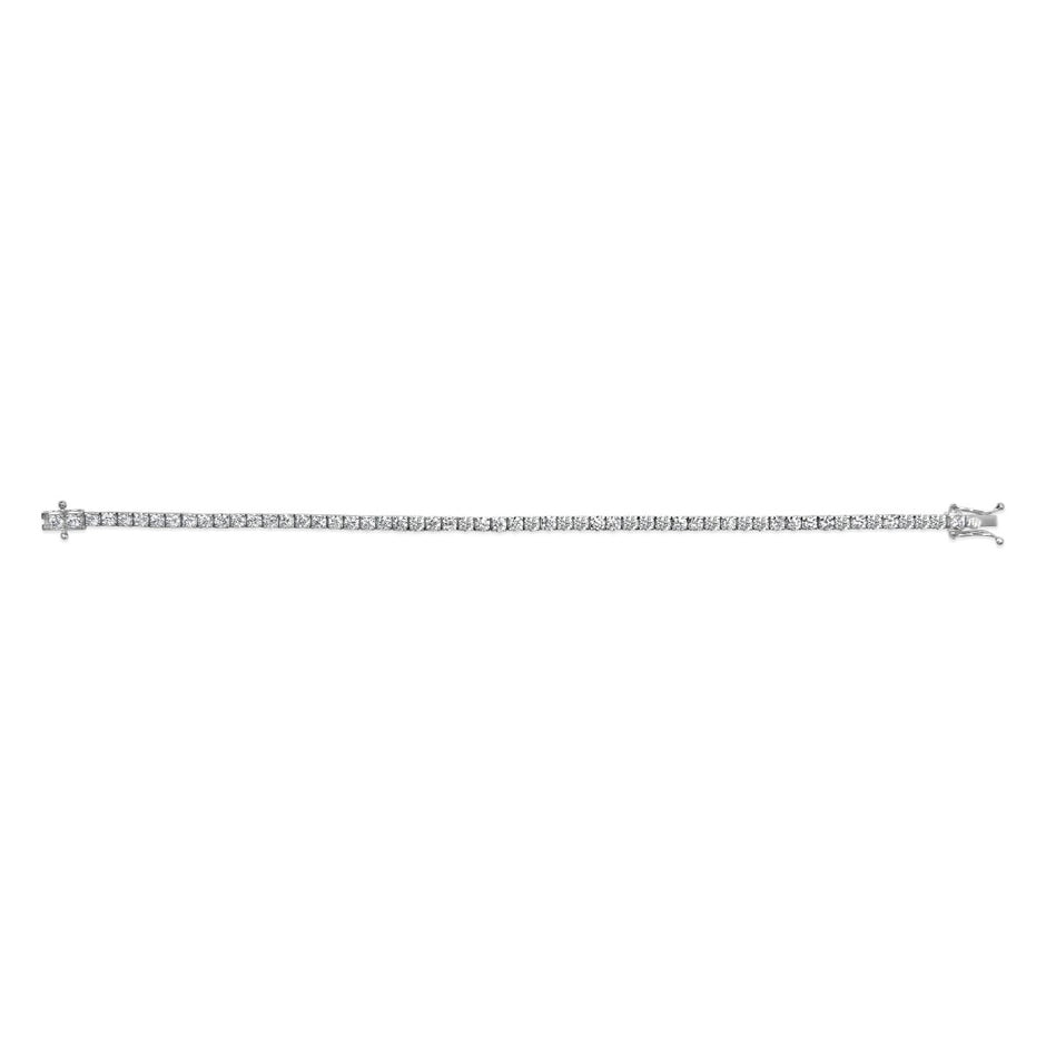 14K White Gold 5.0 Cttw Lab Grown Diamond Tennis Bracelet (F-G Color, VS1-VS2 Clarity) - 7.25