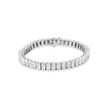 14K White Gold 5.00 Cttw Invisible Set Princess-Cut Diamond Belt and Buckle Tennis 7