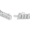 14K White Gold 5.00 Cttw Invisible Set Princess-Cut Diamond Belt and Buckle Tennis 7