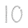 14K White Gold 5.00 Cttw Lab Grown Diamond Inside-Out Hoop Earring - Earrings - Custom Crafting Alliance, LLC