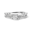 14K White Gold 5/8 Cttw Diamond Split Shank Engagement Ring (G-H Color, VS2-SI1 Clarity) - Size 7 - Rings - Custom Crafting Alliance, LLC