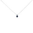 14K White Gold 5X5 MM Heart Shaped Purple Amethyst Solitaire Pendant Necklace - Necklaces - Custom Crafting Alliance, LLC