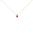 14K White Gold 5X5 MM Heart Shaped Purple Amethyst Solitaire Pendant Necklace - Necklaces - Custom Crafting Alliance, LLC