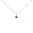 14K White Gold 5x5 MM Square Shaped Purple Amethyst Solitaire Pendant Necklace - Necklaces - Custom Crafting Alliance, LLC