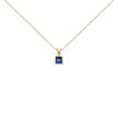 14K White Gold 5x5 MM Square Shaped Purple Amethyst Solitaire Pendant Necklace - Necklaces - Custom Crafting Alliance, LLC