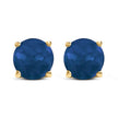 14K White Gold 5X5MM Round Purple Amethyst Solitaire Stud Earrings - Earrings - Custom Crafting Alliance, LLC