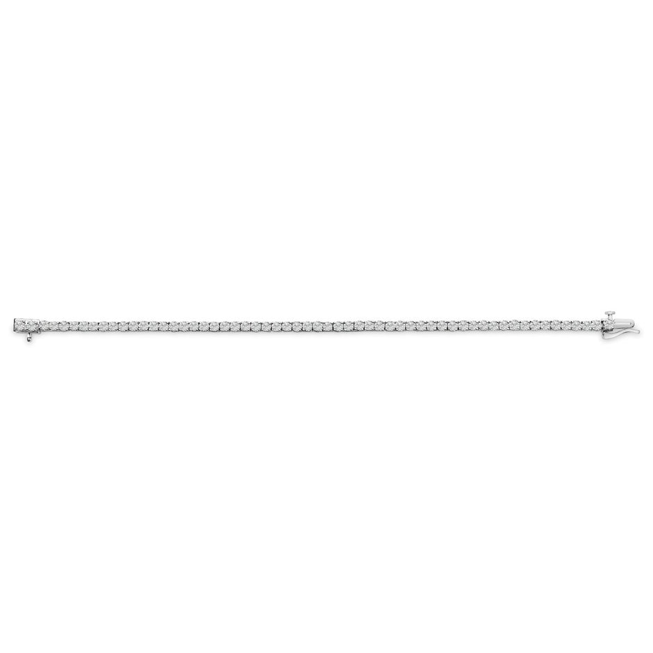 14K White Gold 6.00 Cttw Lab Grown Diamond Classic Tennis Bracelet - 7.25