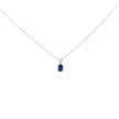 14K White Gold 6x4MM Oval Shaped Purple Amethyst Solitaire Pendant Necklace - Necklaces - Custom Crafting Alliance, LLC
