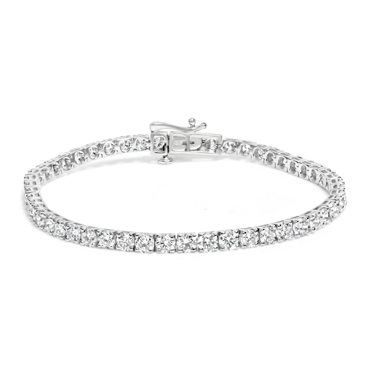 14K White Gold 7.0 cttw 4-Prong Set Lab Grown Diamond 7