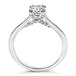14K White Gold 7/8 Cttw Lab Grown Diamond Solitaire Cathedral Style Engagement Ring (F-G Color, VS1-VS2 Clarity) - Size 5 - Rings - Custom Crafting Alliance, LLC