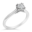 14K White Gold 7/8 Cttw Lab Grown Diamond Solitaire Cathedral Style Engagement Ring (F-G Color, VS1-VS2 Clarity) - Size 5 - Rings - Custom Crafting Alliance, LLC