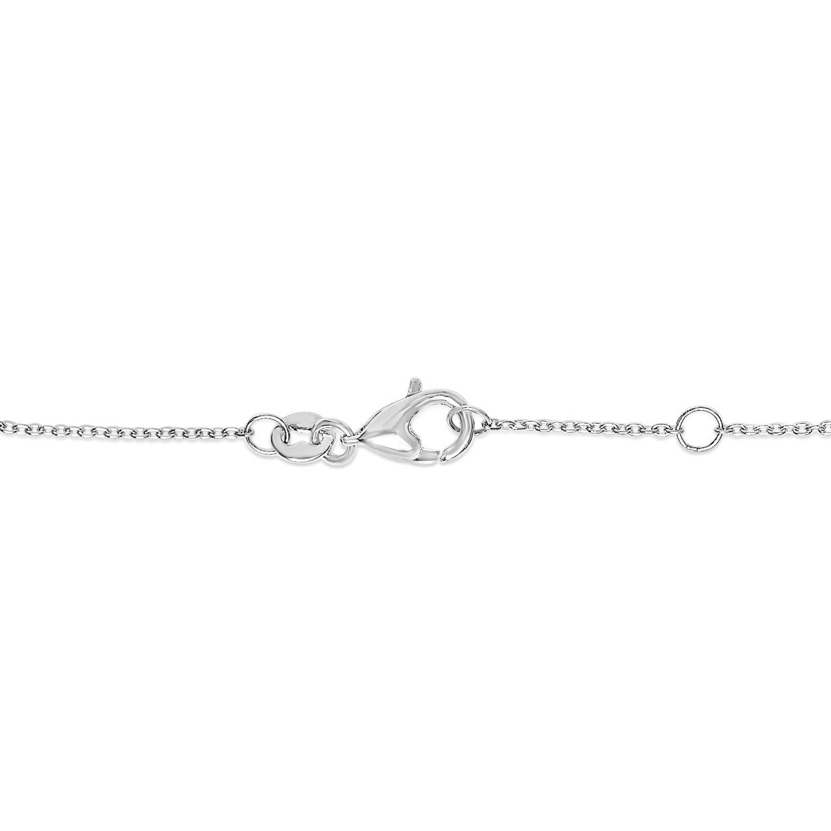 14K White Gold Alternating Blue Sapphire and Diamond Bezel Station Chain Bracelet - Size 7.5 inch - Bracelets - Custom Crafting Alliance, LLC