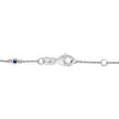 14K White Gold Alternating Blue Sapphire and White Diamond Bezel Station Chain Bracelet (I-J Color, SI2-I1 Clarity) - 8