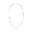 14K White Gold Bezel Set 1.00 Cttw Diamond 11 Station Necklace - Necklaces - Custom Crafting Alliance, LLC