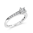 14K White Gold Diamond 1/2 Cttw Princess Cut Diamond Engagement Ring (G-H Color, VS2-SI1 Clarity) - Size 7 - Rings - Custom Crafting Alliance, LLC
