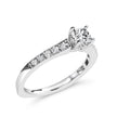 14K White Gold Diamond 1/2 Cttw Princess Cut Diamond Engagement Ring (G-H Color, VS2-SI1 Clarity) - Size 7 - Rings - Custom Crafting Alliance, LLC
