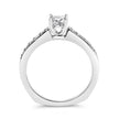 14K White Gold Diamond 1/2 Cttw Princess Cut Diamond Engagement Ring (G-H Color, VS2-SI1 Clarity) - Size 7 - Rings - Custom Crafting Alliance, LLC