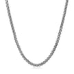 14k White Gold Solid Round Box Chain (2.50 mm) - Necklaces - Custom Crafting Alliance, LLC