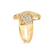 14K Yellow Gold 1 1/3 Cttw Channel Set Diamond Bypass Cocktail Ring (J-K Color, I1-I2 Clarity) - Ring Size 7 - Rings - Custom Crafting Alliance, LLC