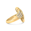 14K Yellow Gold 1 1/3 Cttw Channel Set Diamond Bypass Cocktail Ring (J-K Color, I1-I2 Clarity) - Ring Size 7 - Rings - Custom Crafting Alliance, LLC