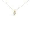 14k Yellow Gold 1 1/3 Cttw Princess and Baguette-cut Diamond Double Curved Pendant Necklace (H-I Color ,VS1-VS2 Clarity) - NO CHAIN INCLUDED - Necklaces - Custom Crafting Alliance, LLC
