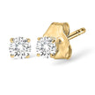 14K Yellow Gold 1.0 Cttw Lab Grown Diamond Solitaire Stud Earrings - Earrings - Custom Crafting Alliance, LLC