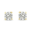 14K Yellow Gold 1.0 Cttw Lab Grown Diamond Solitaire Stud Earrings - Earrings - Custom Crafting Alliance, LLC