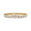 14K Yellow Gold 10.0 Cttw Diamond 2 Row Tennis Bracelet (L-M Color, I2-I3 Clarity) - Size 7.25 Inches - Bracelets - Custom Crafting Alliance, LLC