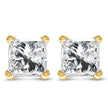 14K Yellow Gold 1/2 Cttw Princess Cut Diamond Solitaire Stud Earrings with Screwbacks (I-J Color, SI2-I1 Clarity) - Earrings - Custom Crafting Alliance, LLC
