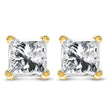 14K Yellow Gold 1/2 Cttw Princess Cut Diamond Solitaire Stud Earrings with Screwbacks (I-J Color, SI2-I1 Clarity) - Earrings - Custom Crafting Alliance, LLC