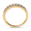 14K Yellow Gold 1/2 Cttw Round Diamond 11 Stone Channel Set Band - Rings - Custom Crafting Alliance, LLC