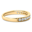 14K Yellow Gold 1/2 Cttw Round Diamond Milgrain Wedding Band - Rings - Custom Crafting Alliance, LLC