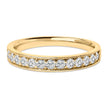 14K Yellow Gold 1/2 Cttw Round Diamond Milgrain Wedding Band - Rings - Custom Crafting Alliance, LLC
