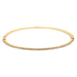 14K Yellow Gold 1/3 Cttw Diamond Half Eternity Bangle Bracelet (I-J Color, I2-I3 Clarity) - 7.75