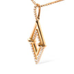 14K Yellow Gold 1/4 Cttw Diamond Double Triangle Geometric 18