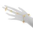 14K Yellow Gold 1/4 Cttw Diamond Ring and Bracelet Hand Chain (G-H Color, SI1-SI2 Clarity) - 7