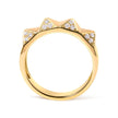 14K Yellow Gold 1/4 Cttw White Diamond Pyramid Band Ring (G-H Color, SI1-SI2 Clarity)- Size 7 - Rings - Custom Crafting Alliance, LLC