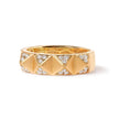 14K Yellow Gold 1/4 Cttw White Diamond Pyramid Band Ring (G-H Color, SI1-SI2 Clarity)- Size 7 - Rings - Custom Crafting Alliance, LLC