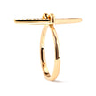 14K Yellow Gold 1/5 Cttw Diamond Double Triangle Ring (G-H Color, SI1-SI2 Clarity) - Size 7 - Rings - Custom Crafting Alliance, LLC