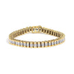 14K Yellow Gold 3.0 Cttw Princess Cut Quad Invisible Set Tennis Bracelet (H-I Color, SI1-SI2 Clarity) - 7â€ - Bracelets - Custom Crafting Alliance, LLC