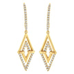 14K Yellow Gold 3/8 Cttw Double Triangle Drop and Dangle Diamond Earrings (G-H Color, SI1-SI2 Clarity) - Earrings - Custom Crafting Alliance, LLC