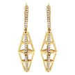 14K Yellow Gold 5/8 Cttw Diamond Geometrical Pillar Drop and Dangle Earrings (G-H Color, SI1-SI2 Clarity) - Earrings - Custom Crafting Alliance, LLC
