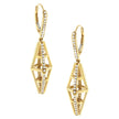 14K Yellow Gold 5/8 Cttw Diamond Geometrical Pillar Drop and Dangle Earrings (G-H Color, SI1-SI2 Clarity) - Earrings - Custom Crafting Alliance, LLC